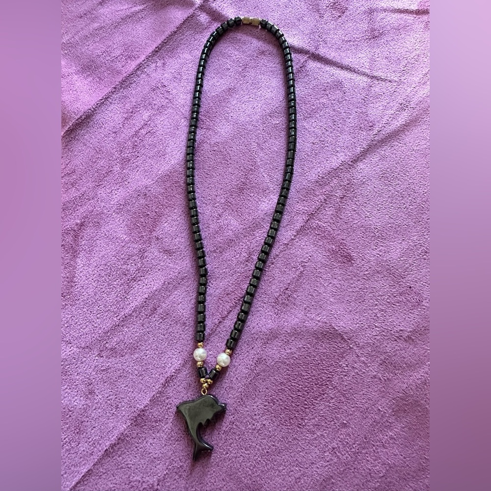 Black Dolphin Necklace